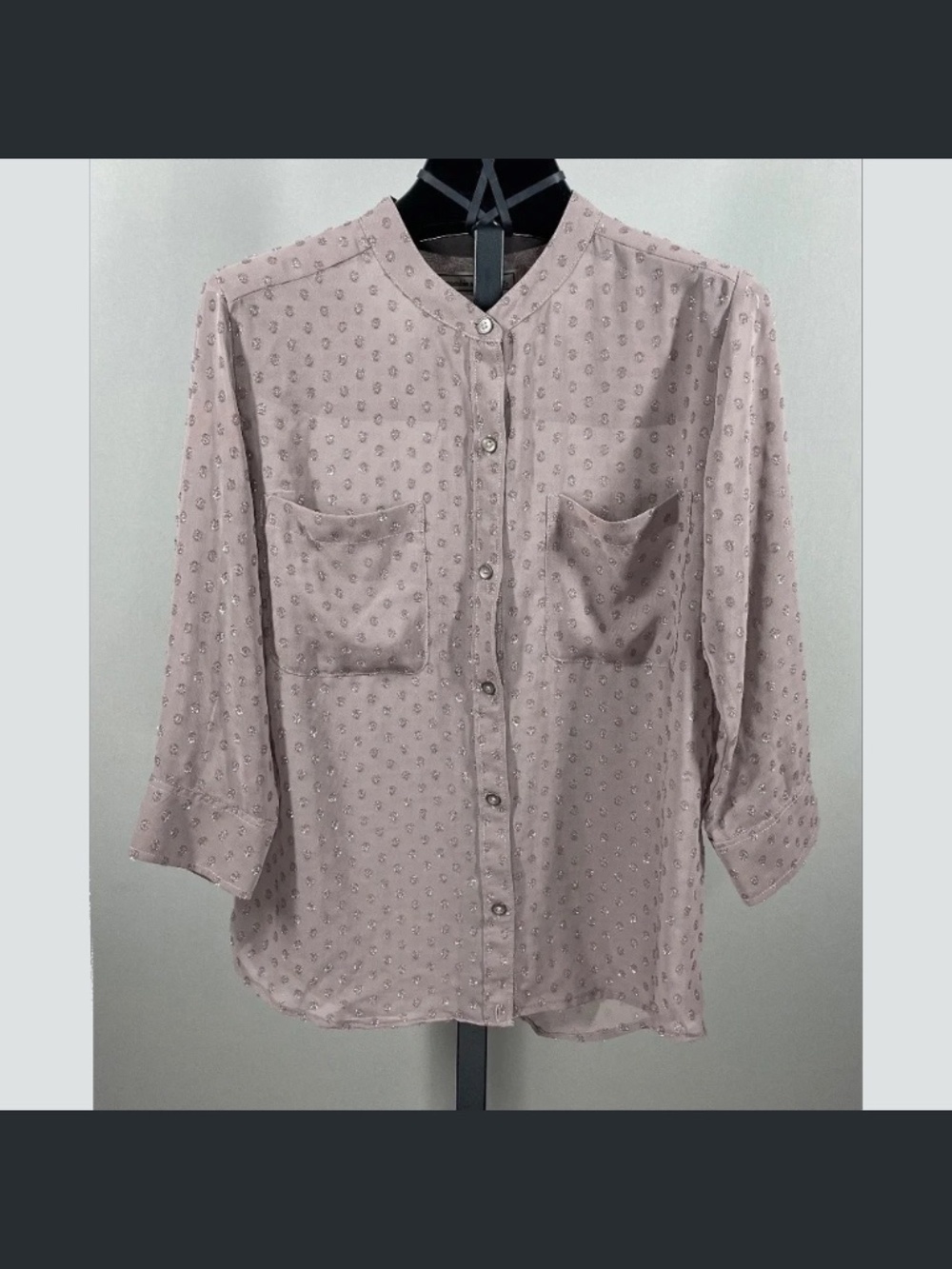 NEW Abercrombie & Fitch Shirt Womens Large brown button up sheer preppy classic